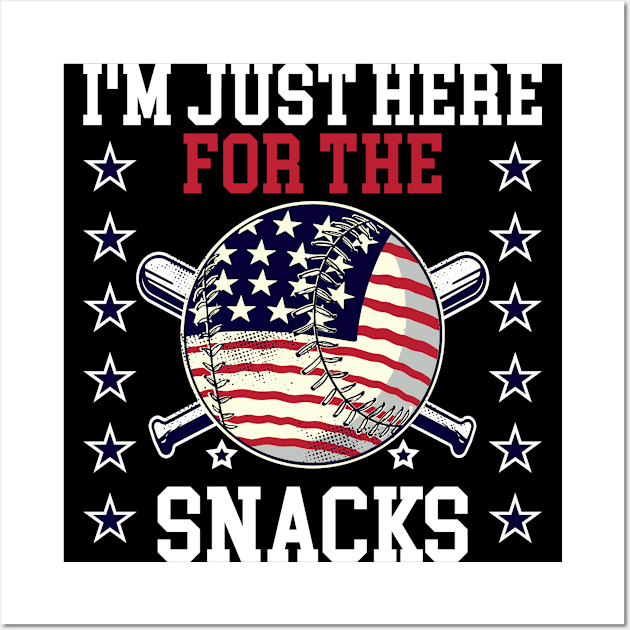 Baseball Here For Snacks Wall Art by TK Store